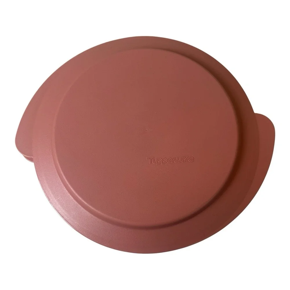Tupperware Vintage Dusty Rose -Set of plate/lid Container-Collectible